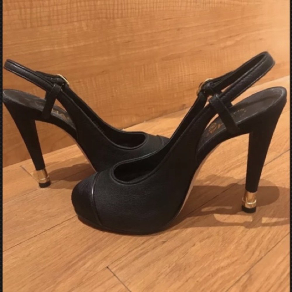 Chanel Cap-Toe Slingback Pumps